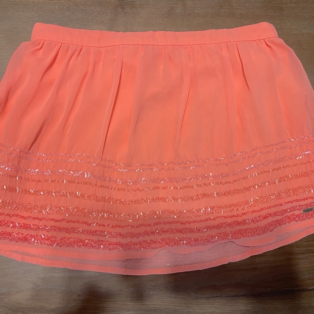 Holister mini skirt coral/pink